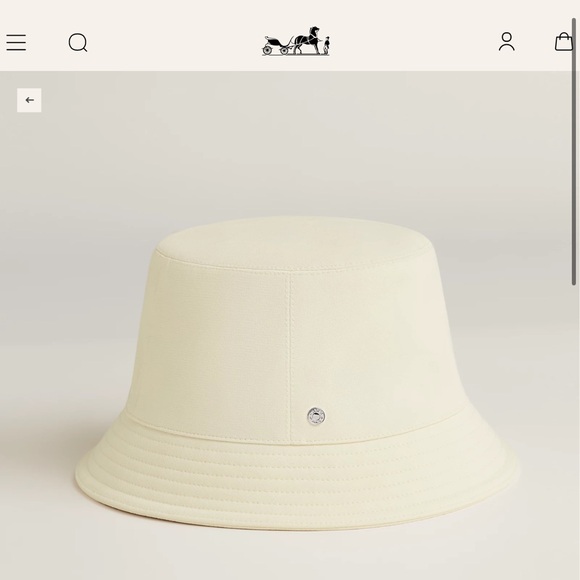Hermes Calvi Milano bucket hat - Blanc Cassé - Picture 1 of 5